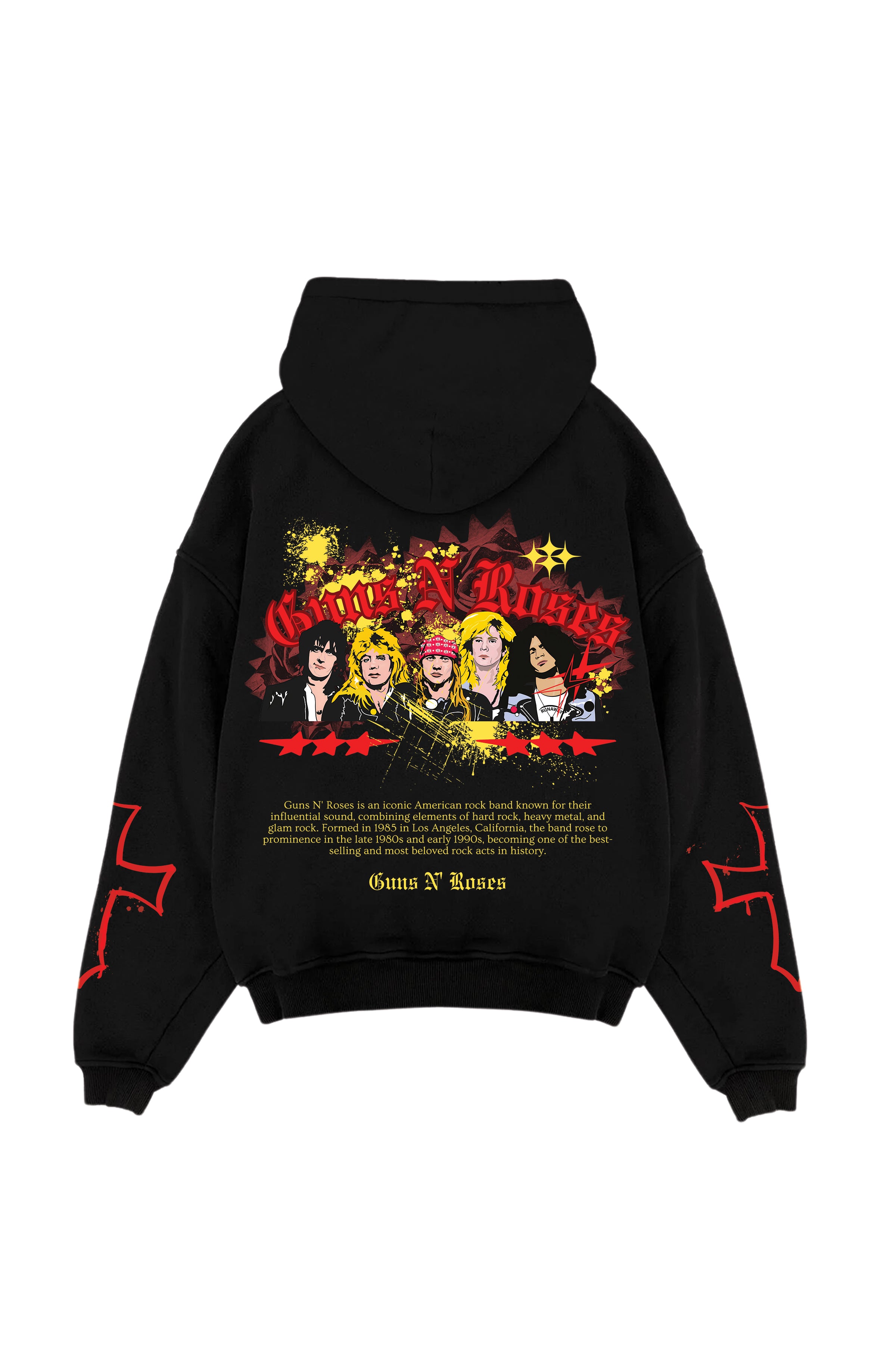 Guns N Roses Designed Oversized Hoodie