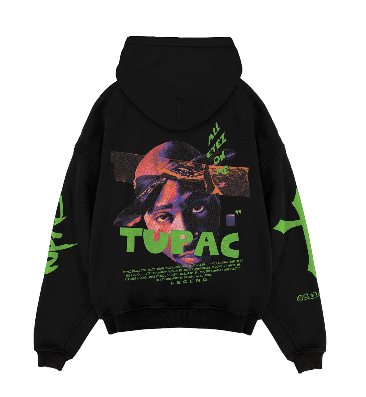 Tupac Designed Oversized Hoodie