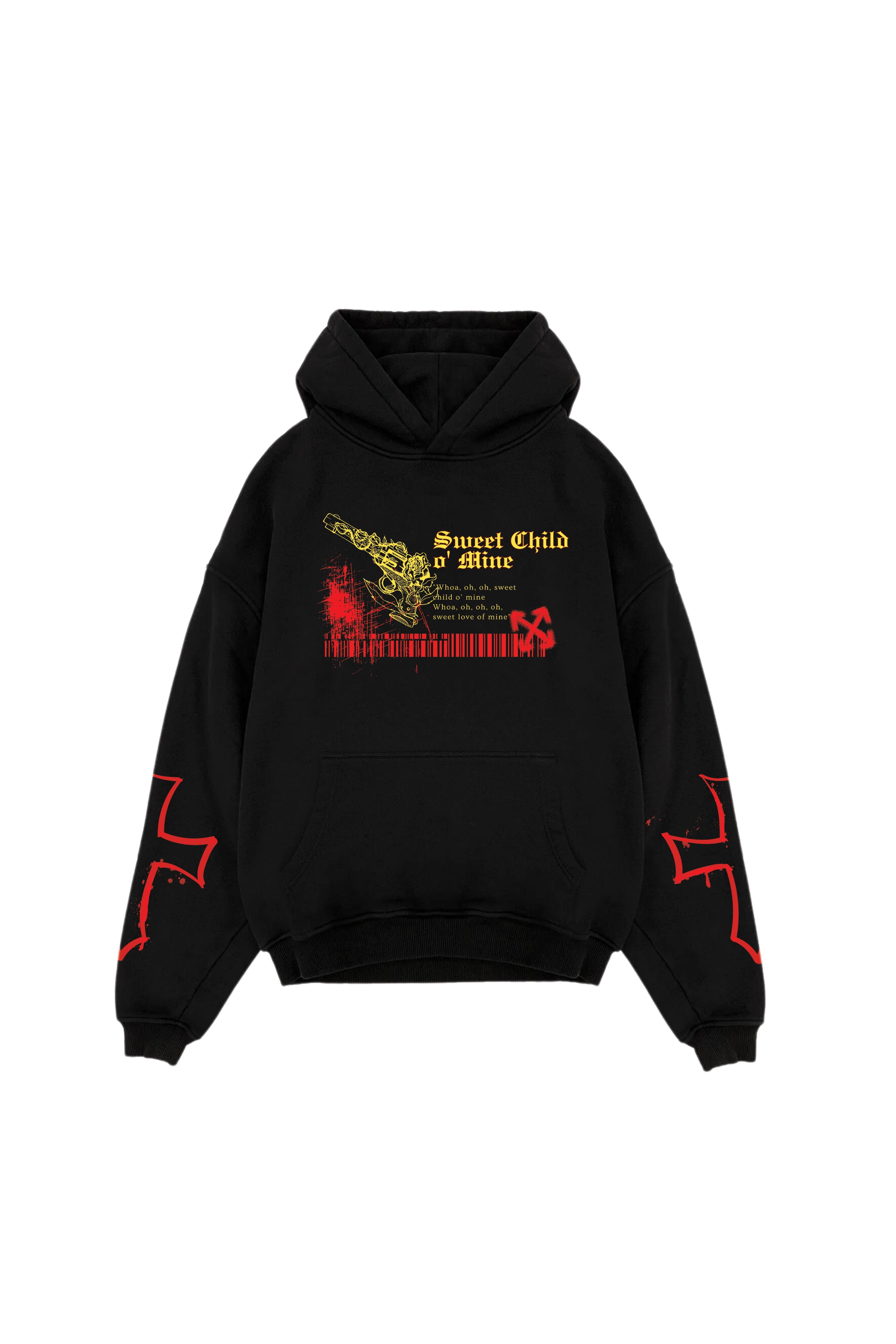 Guns N Roses Designed Oversized Hoodie