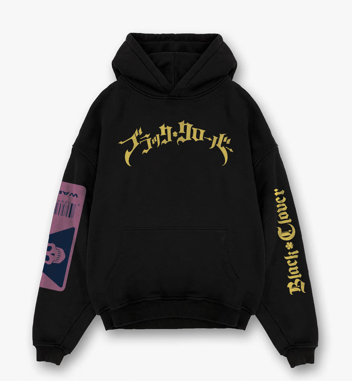 Black Clover Designed Oversized Hoodie