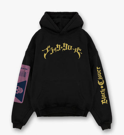 Black Clover Designed Oversized Hoodie