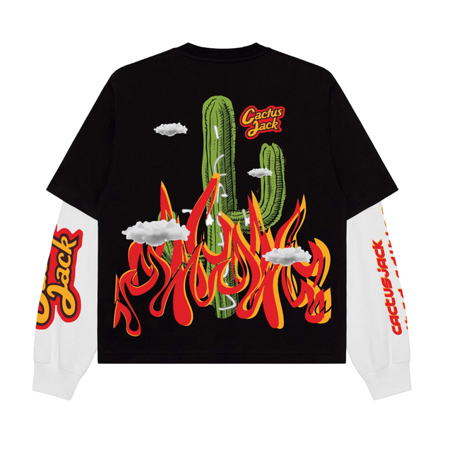 CACTUS JACK FAKE LONG SLEEVES BOXY TEE