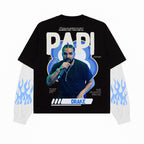 CHAMPAGNE PAPI DRAKE FAKE LONG SLEEVES BOXY TEE