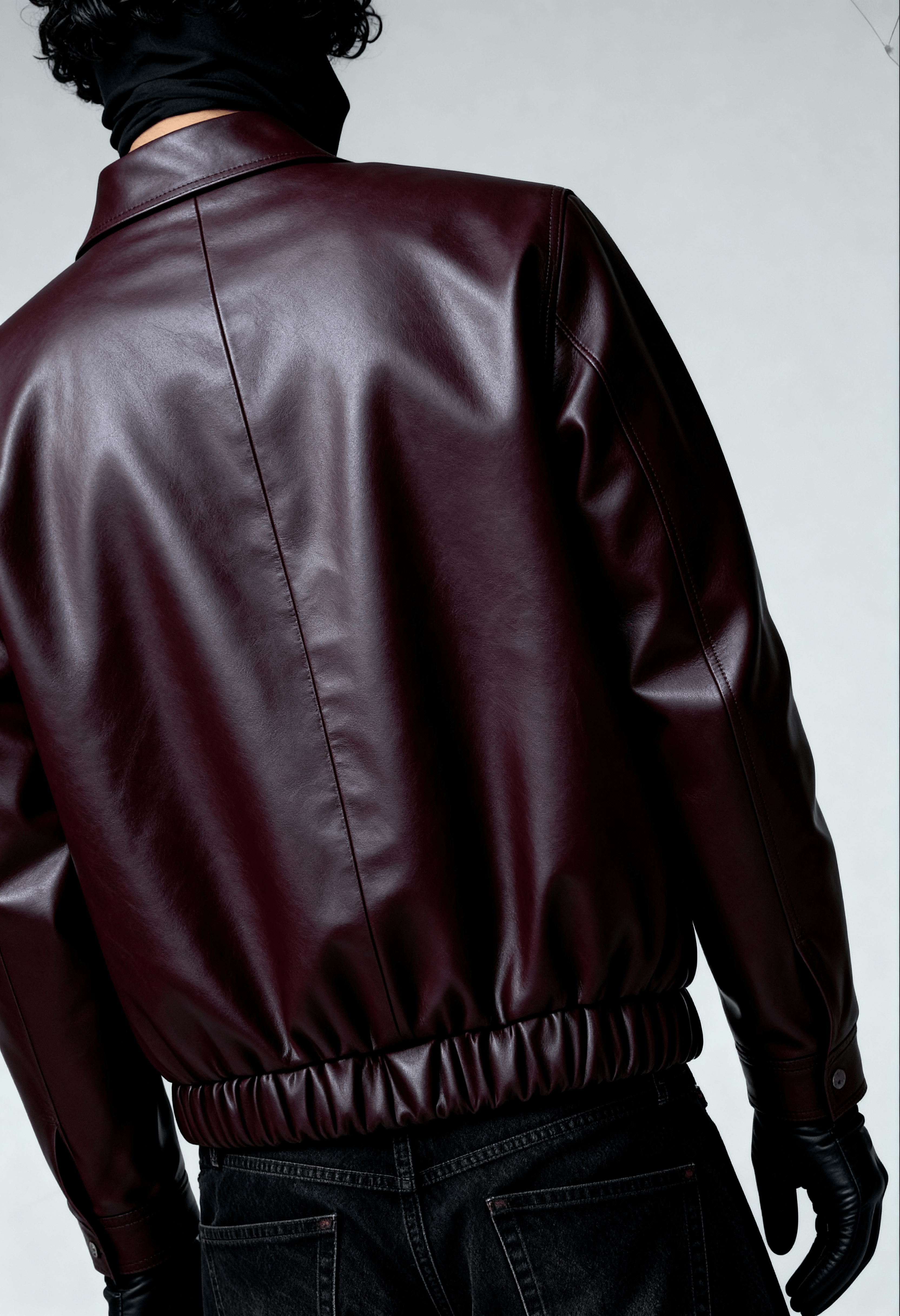 VINTAGE MOCHA LEATHER - BOMBER JACKET