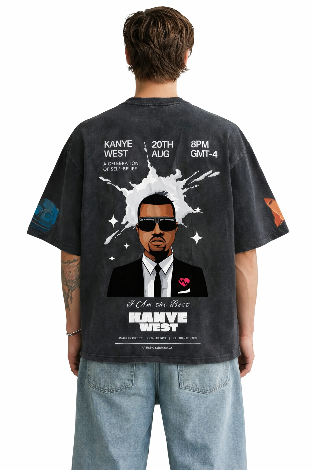 KANYE WEST V2 DESIGNED OVERSIZED T-SHIRT