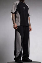 GREYSCALE BAGGY SWEATPANTS