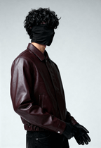 VINTAGE MOCHA LEATHER - BOMBER JACKET