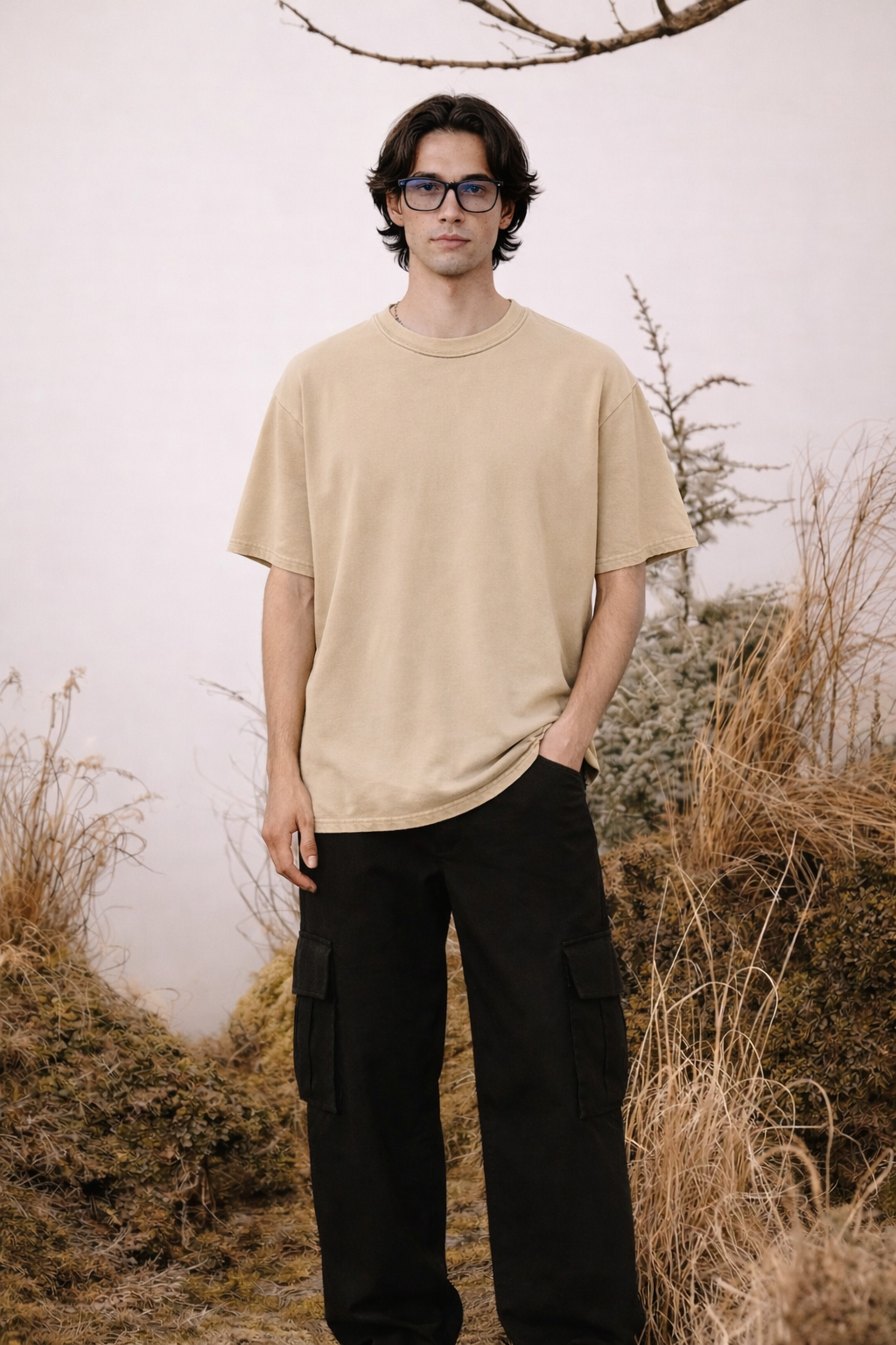 BEIGE HEAVYWEIGHT TEE