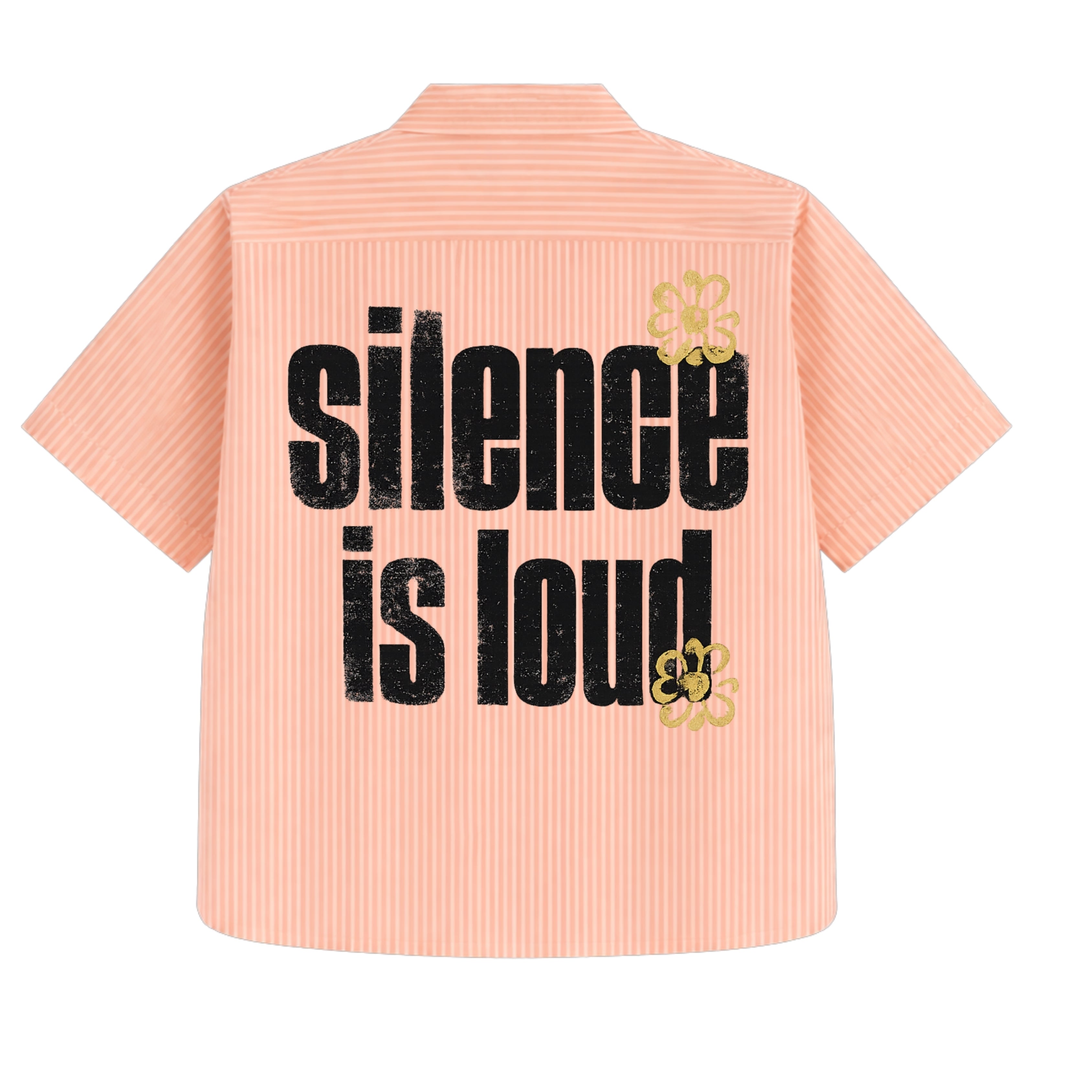 SILENCE IS LOUD BOXY STRIPPED SHIRT