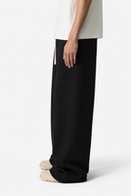 SIGNATURE BLACK WIDE LEG BAGGY SWEATPANTS