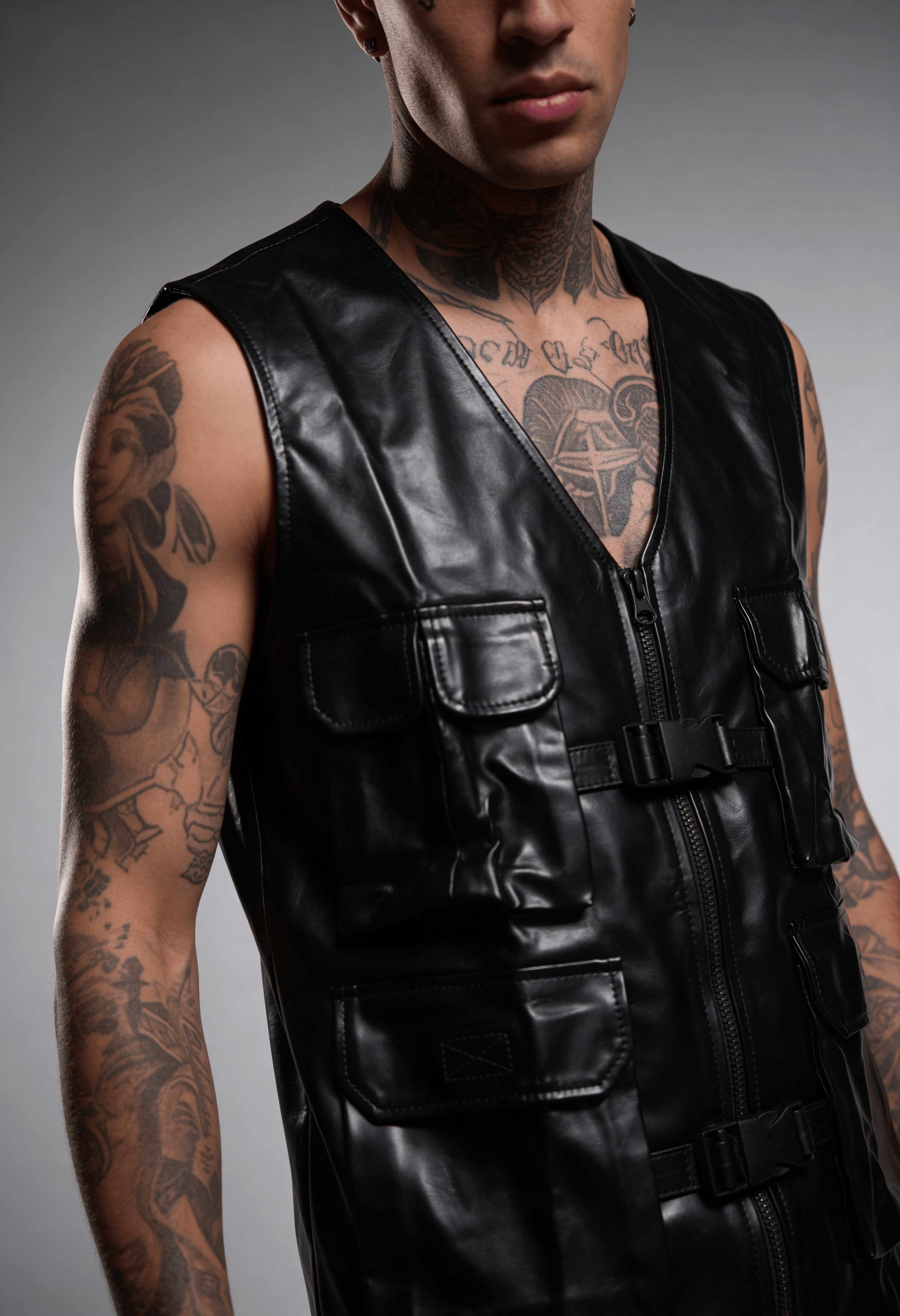 PHANTOM UTILITY LEATHER VEST