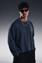 NAVY BLUE ESSENTIAL WAFFLE