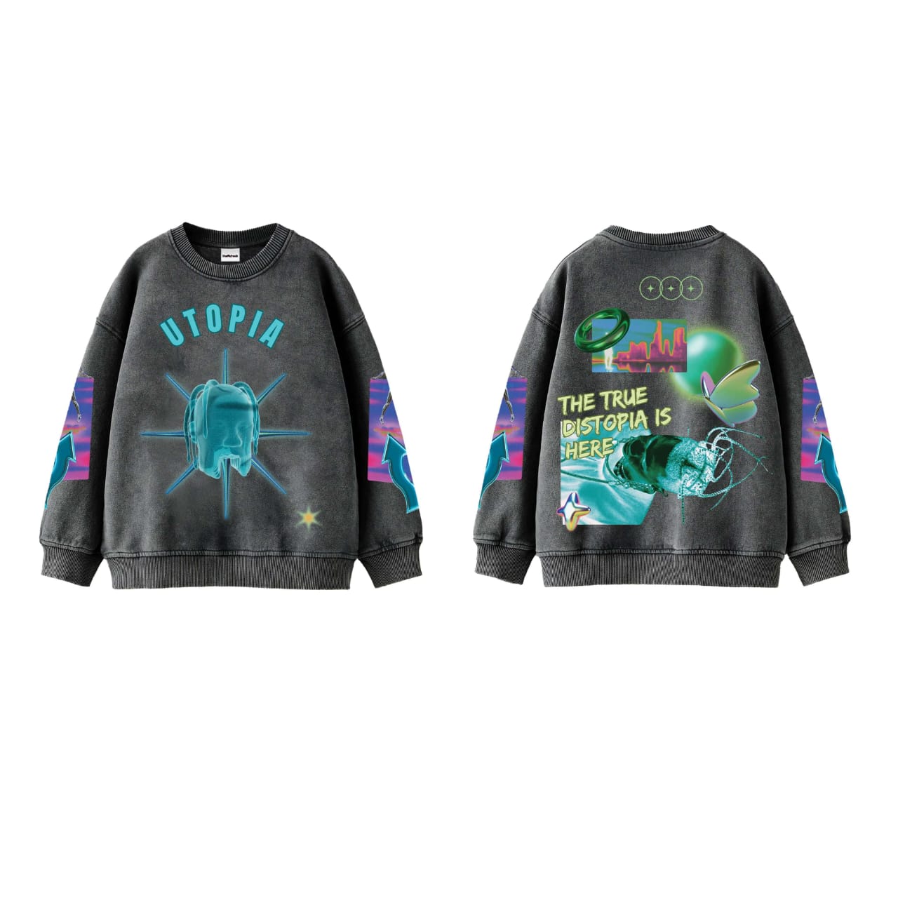 Utopia Designed Oversized Sweatshirt