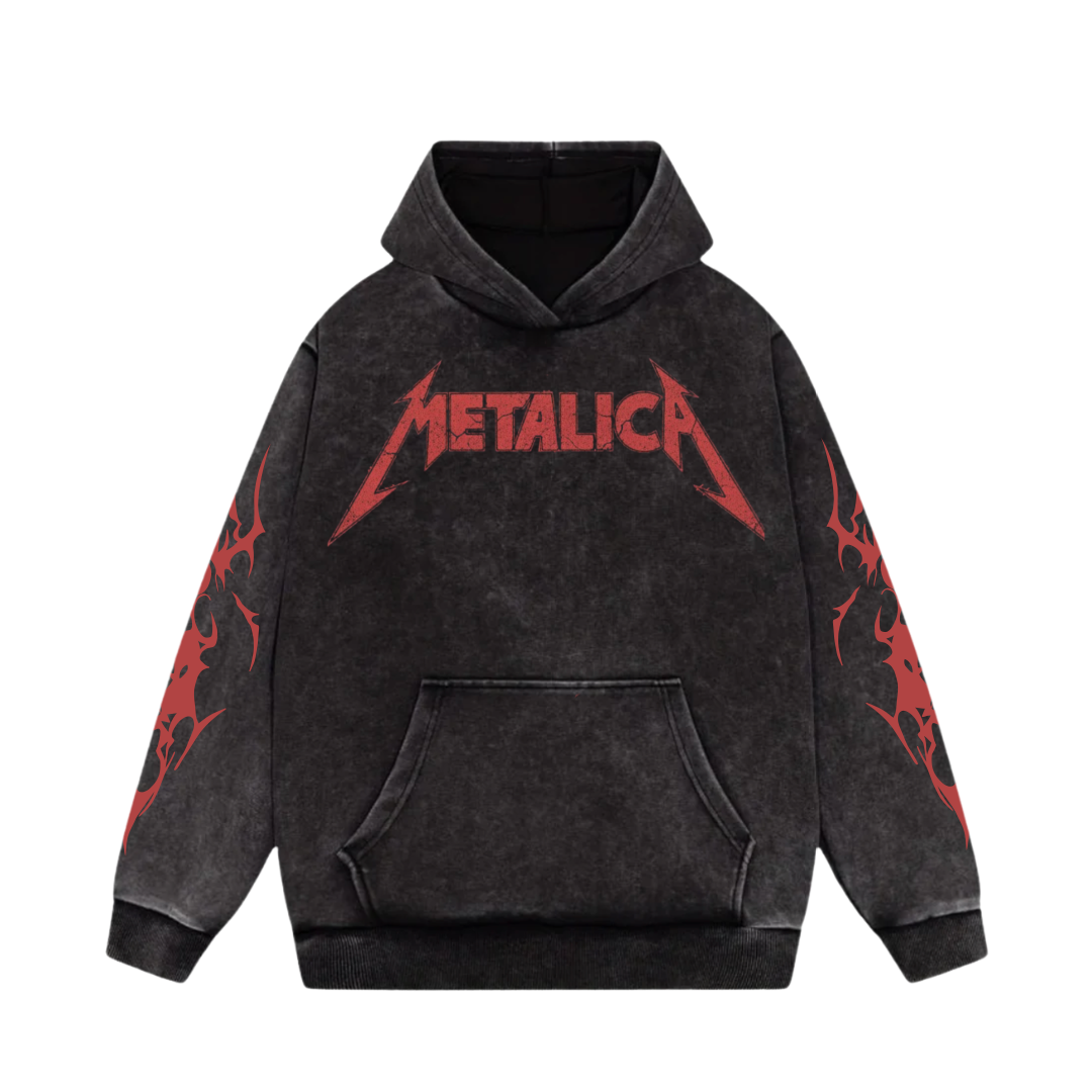 Metallica Fireborn Acid-Wash Hoodie