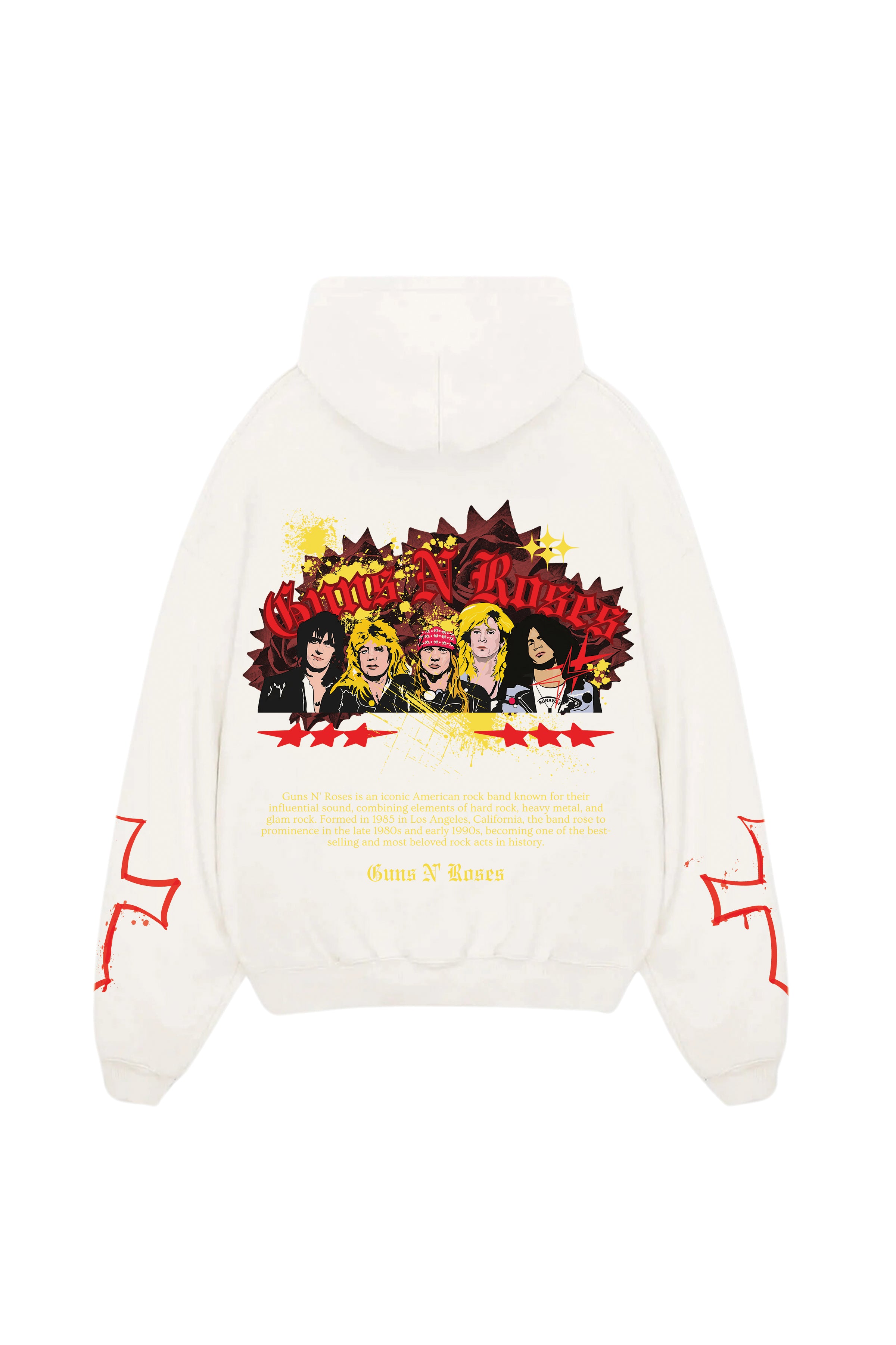 Guns N Roses Designed Oversized Hoodie