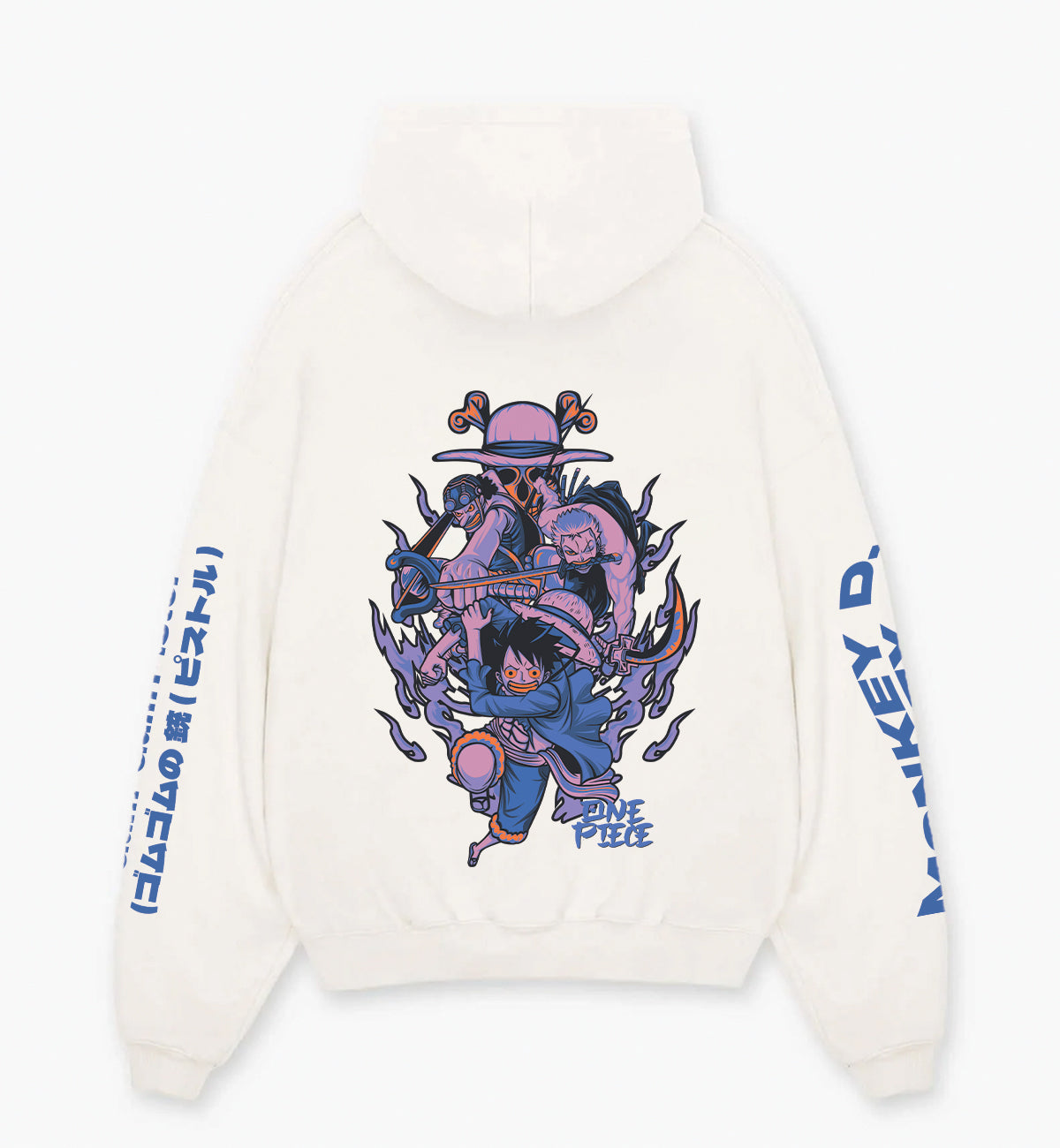 One Piece Monkey Designed Oversized Hoodie