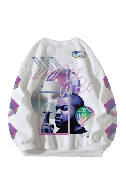 Ice Cube Designed Oversized Sweatshirt