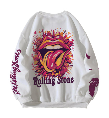 Rolling Stones Designed Oversized Sweatshirt