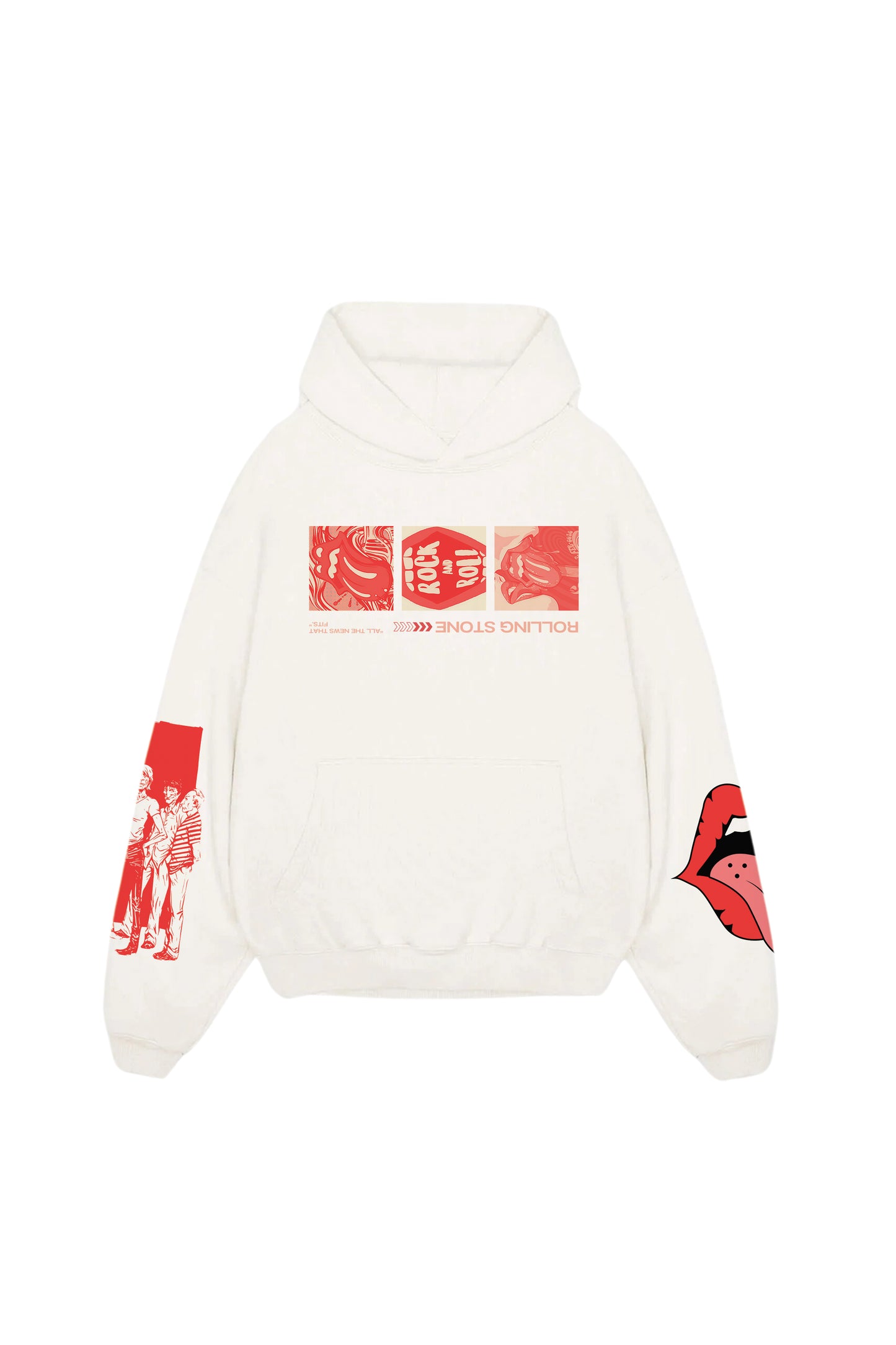 Rolling Stones Designed Oversized Hoodie