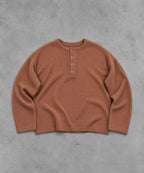 RUST WAFFLE HENLEY