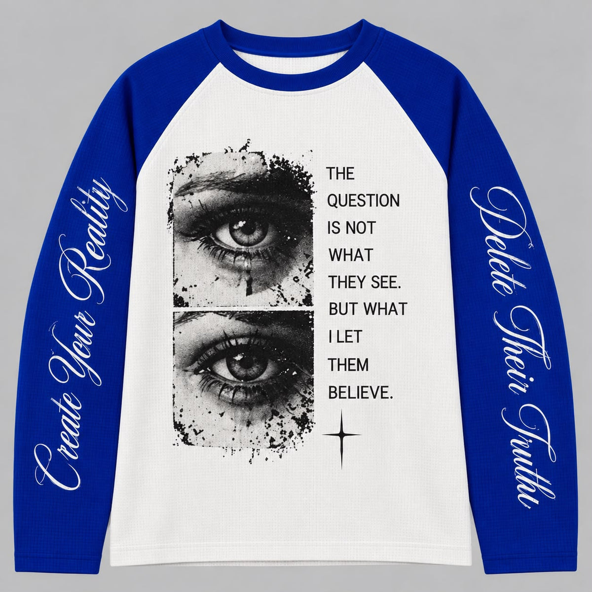 SPEAK LESS RAGLAN WAFFLE TEE