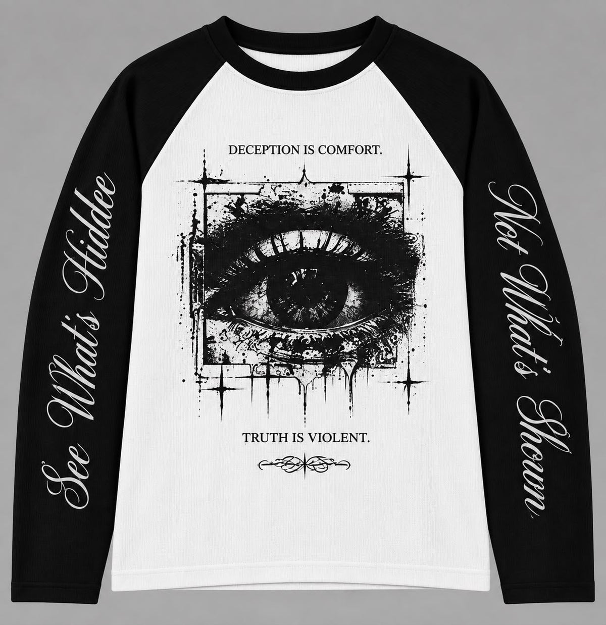 TRUTH IS VIOLENT RAGLAN WAFFLE TEE