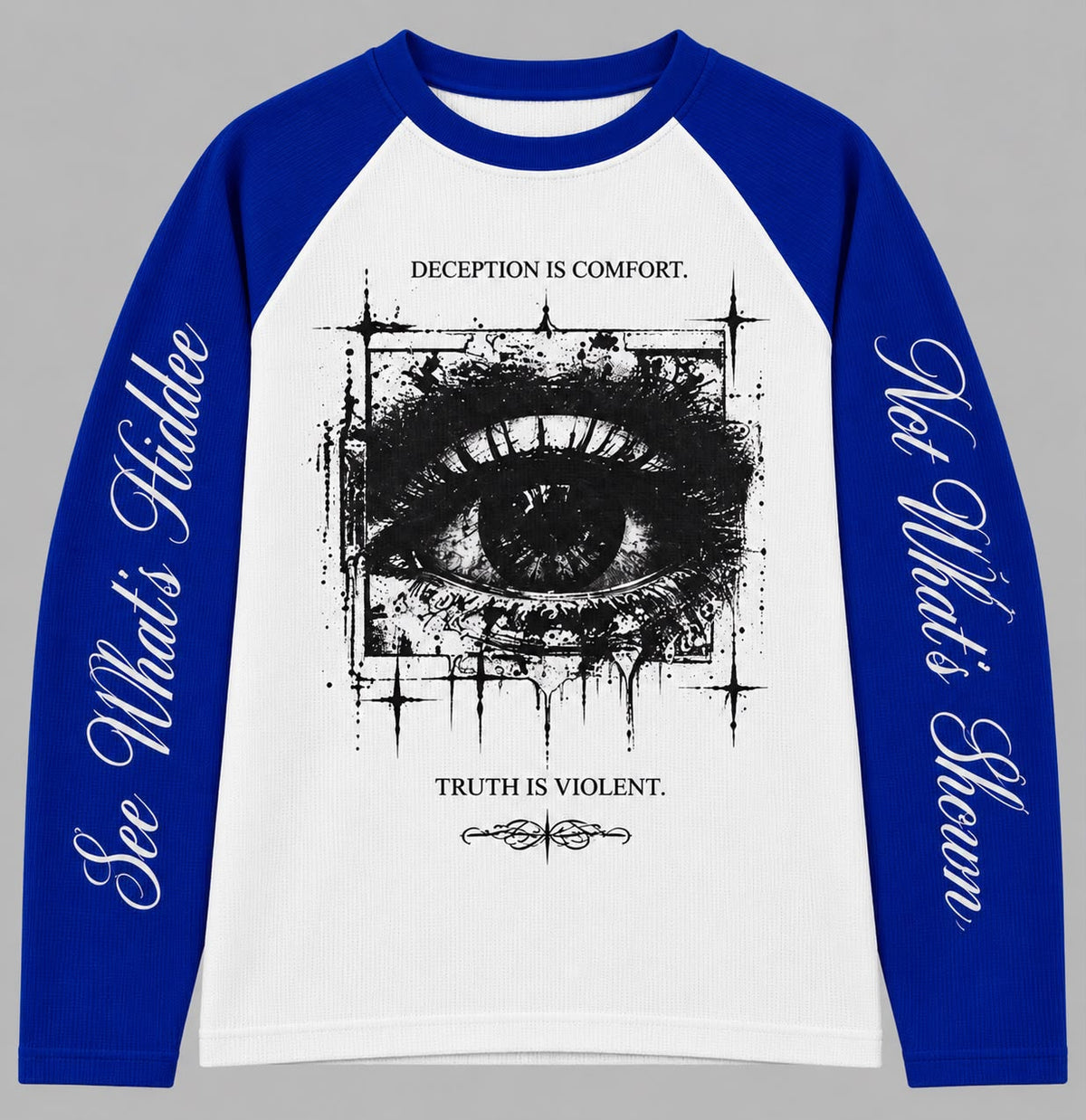 TRUTH IS VIOLENT RAGLAN WAFFLE TEE