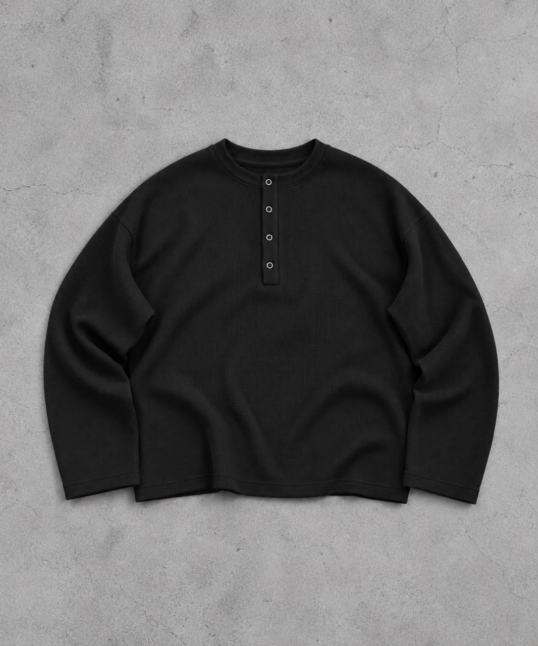 ONYX WAFFLE HENLEY