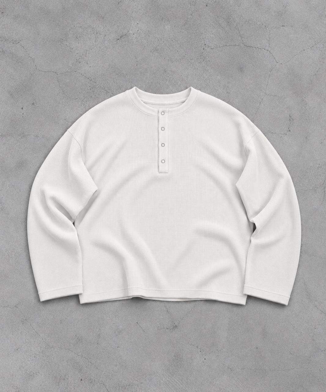 IVORY WAFFLE HENLEY