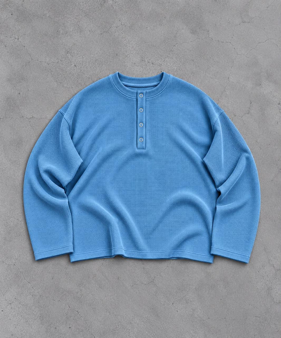 SKY WAFFLE HENLEY