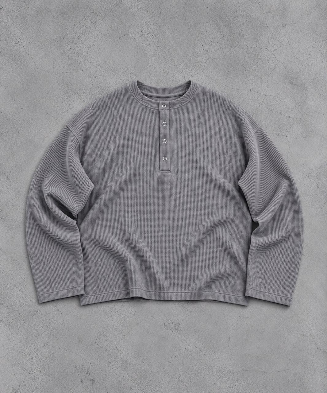 SLATE WAFFLE HENLEY