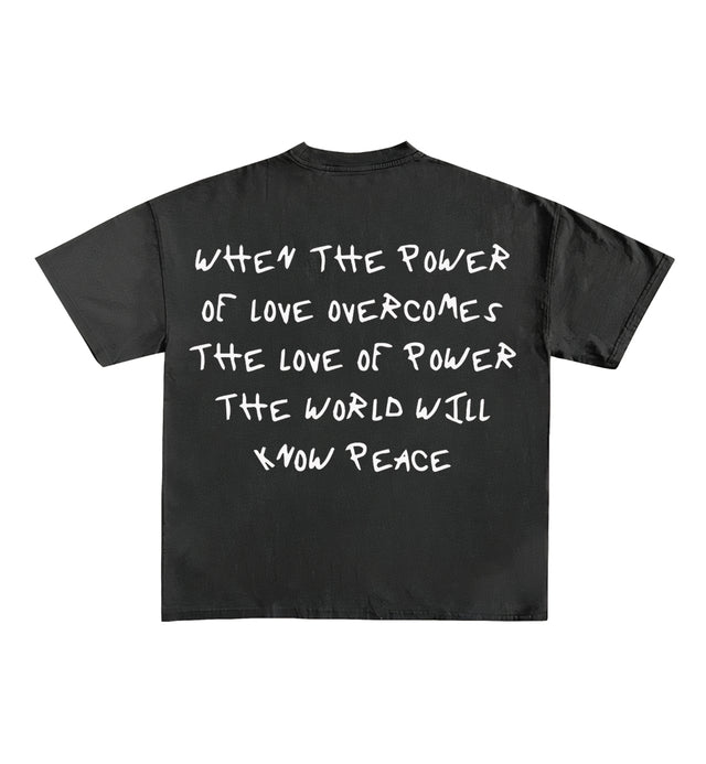 Power Of Love Designed Oversized Tee