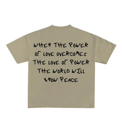 Power Of Love Designed Oversized Tee