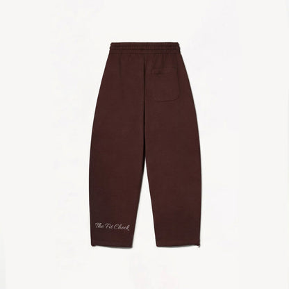 CHOCOLATE BROWN WIDE LEG BAGGY SWEATPANTS (350)