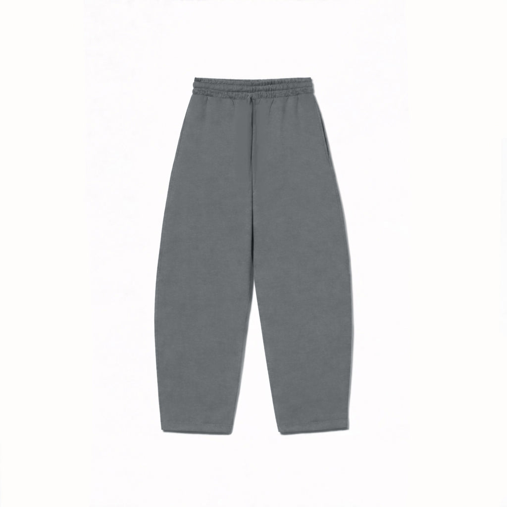 CHARCOAL GREY WIDE LEG BAGGY SWEATPANTS (350)